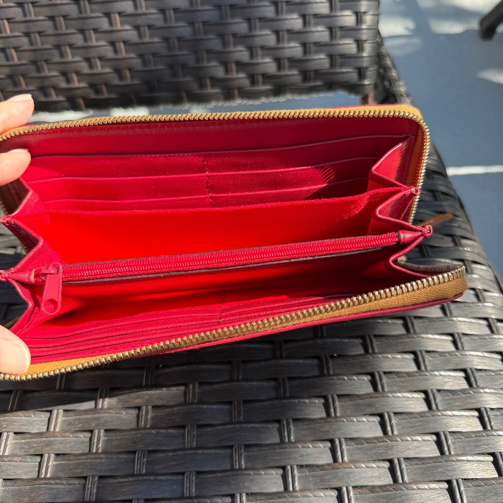 Dooney & Bourke City Flynn Large Zip Around Wristlet - Wine (Red) - Picture 5 of 6